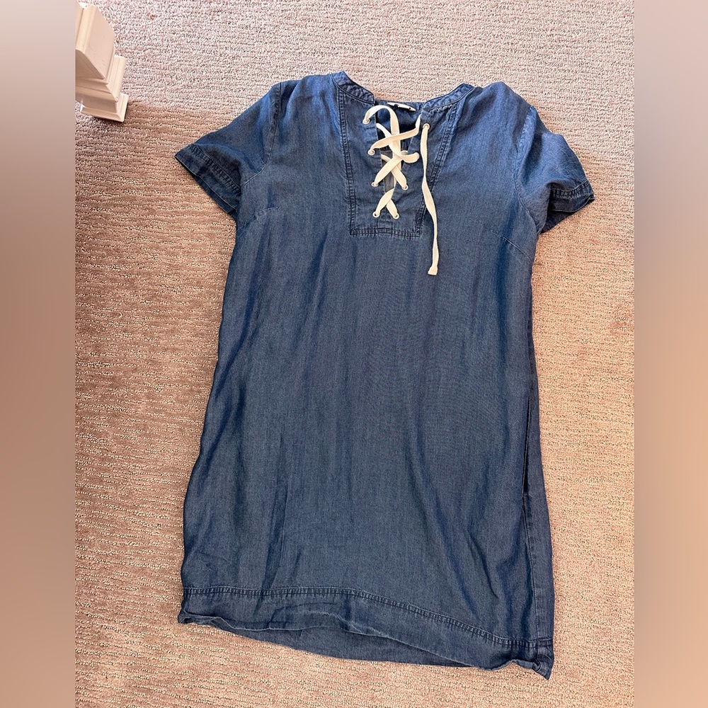 Nautica brand blue Jean dress with pockets!!like new
